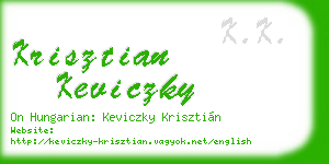 krisztian keviczky business card